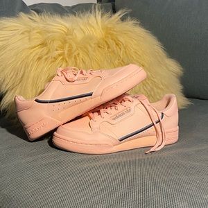light pink adidas continental sneaker